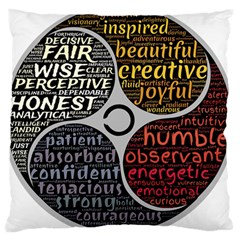 Person Character Characteristics Large Cushion Case (two Sides) by Celenk