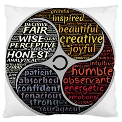 Person Character Characteristics Large Flano Cushion Case (two Sides) by Celenk