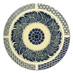 Background Vintage Japanese Magnet 5  (round) by Celenk