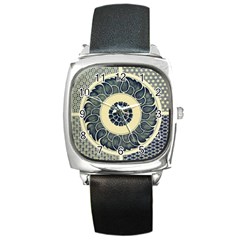 Background Vintage Japanese Square Metal Watch by Celenk