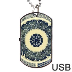 Background Vintage Japanese Dog Tag Usb Flash (one Side) by Celenk