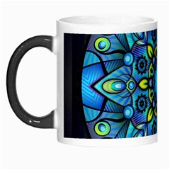 Mandala Blue Abstract Circle Morph Mugs by Celenk