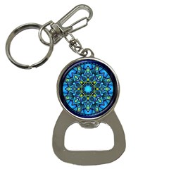 Mandala Blue Abstract Circle Button Necklaces by Celenk