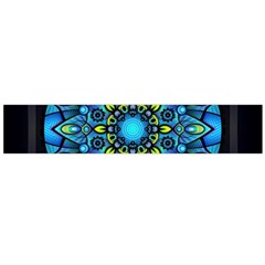 Mandala Blue Abstract Circle Large Flano Scarf  by Celenk