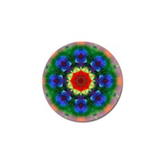 Fractal Digital Mandala Floral Golf Ball Marker by Celenk