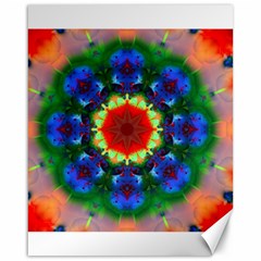 Fractal Digital Mandala Floral Canvas 16  X 20   by Celenk