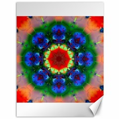 Fractal Digital Mandala Floral Canvas 36  X 48   by Celenk