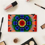 Fractal Digital Mandala Floral Cosmetic Bag (Small)  Back