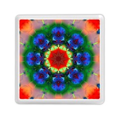 Fractal Digital Mandala Floral Memory Card Reader (square) 