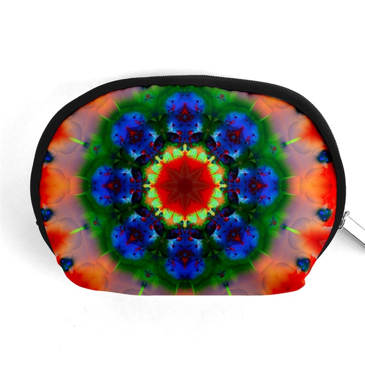 Fractal Digital Mandala Floral Accessory Pouches (Medium) 