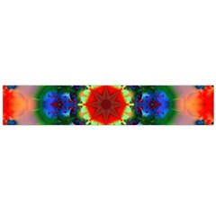 Fractal Digital Mandala Floral Large Flano Scarf  by Celenk