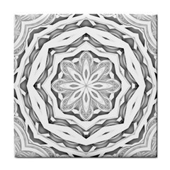 Mandala Pattern Floral Tile Coasters by Celenk