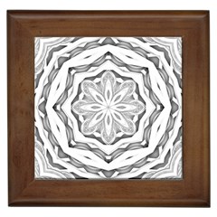 Mandala Pattern Floral Framed Tiles by Celenk