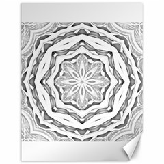 Mandala Pattern Floral Canvas 12  X 16   by Celenk