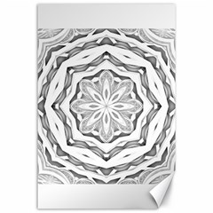 Mandala Pattern Floral Canvas 24  X 36  by Celenk