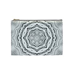 Mandala Pattern Floral Cosmetic Bag (medium)  by Celenk