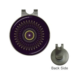 Fractal Purple Mandala Violet Hat Clips With Golf Markers by Celenk