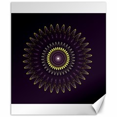 Fractal Purple Mandala Violet Canvas 8  X 10  by Celenk