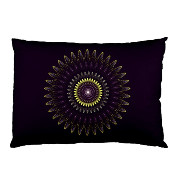 Fractal Purple Mandala Violet Pillow Case (Two Sides)