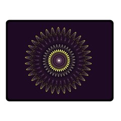 Fractal Purple Mandala Violet Double Sided Fleece Blanket (small)  by Celenk