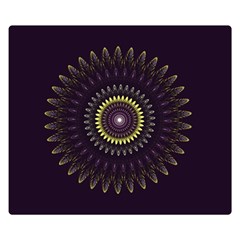 Fractal Purple Mandala Violet Double Sided Flano Blanket (small)  by Celenk