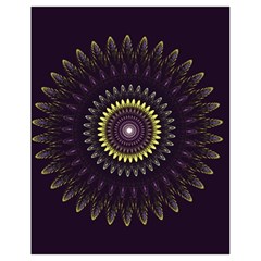 Fractal Purple Mandala Violet Drawstring Bag (small) by Celenk