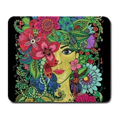 Mandala Figure Nature Girl Large Mousepads by Celenk