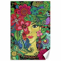 Mandala Figure Nature Girl Canvas 20  X 30   by Celenk