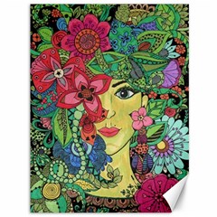 Mandala Figure Nature Girl Canvas 36  X 48   by Celenk