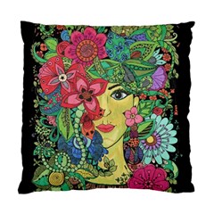 Mandala Figure Nature Girl Standard Cushion Case (two Sides) by Celenk