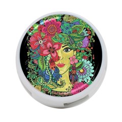 Mandala Figure Nature Girl 4-port Usb Hub (two Sides)  by Celenk