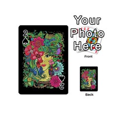 Mandala Figure Nature Girl Playing Cards 54 (mini)  by Celenk