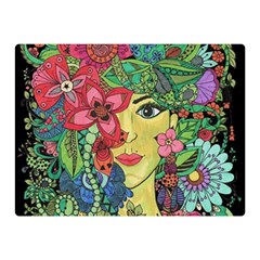 Mandala Figure Nature Girl Double Sided Flano Blanket (mini)  by Celenk