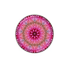 Flower Mandala Art Pink Abstract Hat Clip Ball Marker (4 Pack)