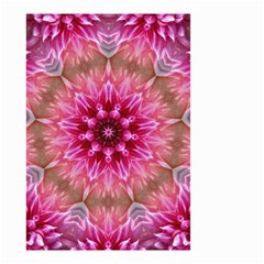 Flower Mandala Art Pink Abstract Small Garden Flag (two Sides) by Celenk