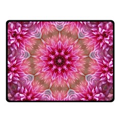 Flower Mandala Art Pink Abstract Double Sided Fleece Blanket (small)  by Celenk