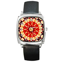 Abstract Art Abstract Background Square Metal Watch by Celenk