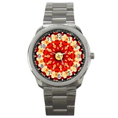 Abstract Art Abstract Background Sport Metal Watch by Celenk