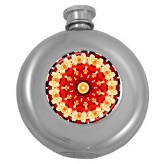 Abstract Art Abstract Background Round Hip Flask (5 Oz) by Celenk