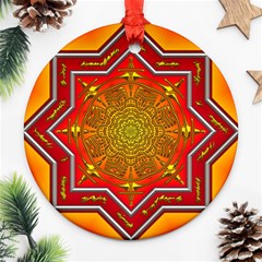 Mandala Zen Meditation Spiritual Ornament (round) by Celenk