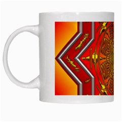 Mandala Zen Meditation Spiritual White Mugs by Celenk