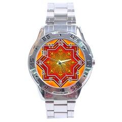 Mandala Zen Meditation Spiritual Stainless Steel Analogue Watch by Celenk