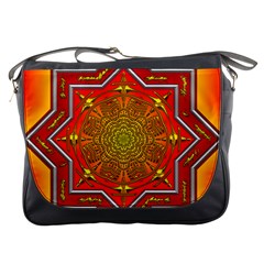 Mandala Zen Meditation Spiritual Messenger Bags by Celenk