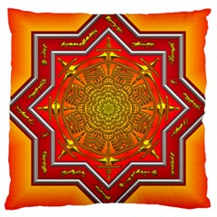 Mandala Zen Meditation Spiritual Large Cushion Case (one Side) by Celenk