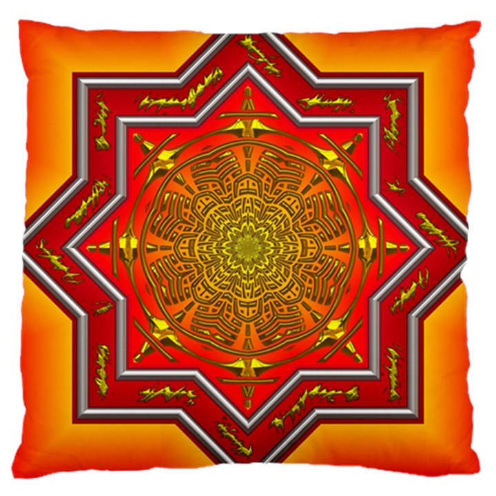 Mandala Zen Meditation Spiritual Large Cushion Case (One Side)