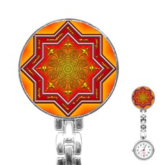 Mandala Zen Meditation Spiritual Stainless Steel Nurses Watch by Celenk