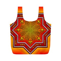 Mandala Zen Meditation Spiritual Full Print Recycle Bags (m)  by Celenk