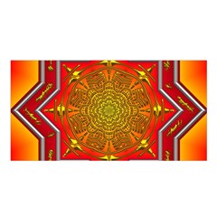 Mandala Zen Meditation Spiritual Satin Shawl by Celenk