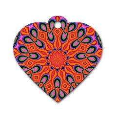 Abstract Art Abstract Background Dog Tag Heart (two Sides) by Celenk