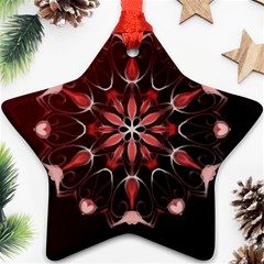 Mandala Red Bright Kaleidoscope Ornament (star) by Celenk